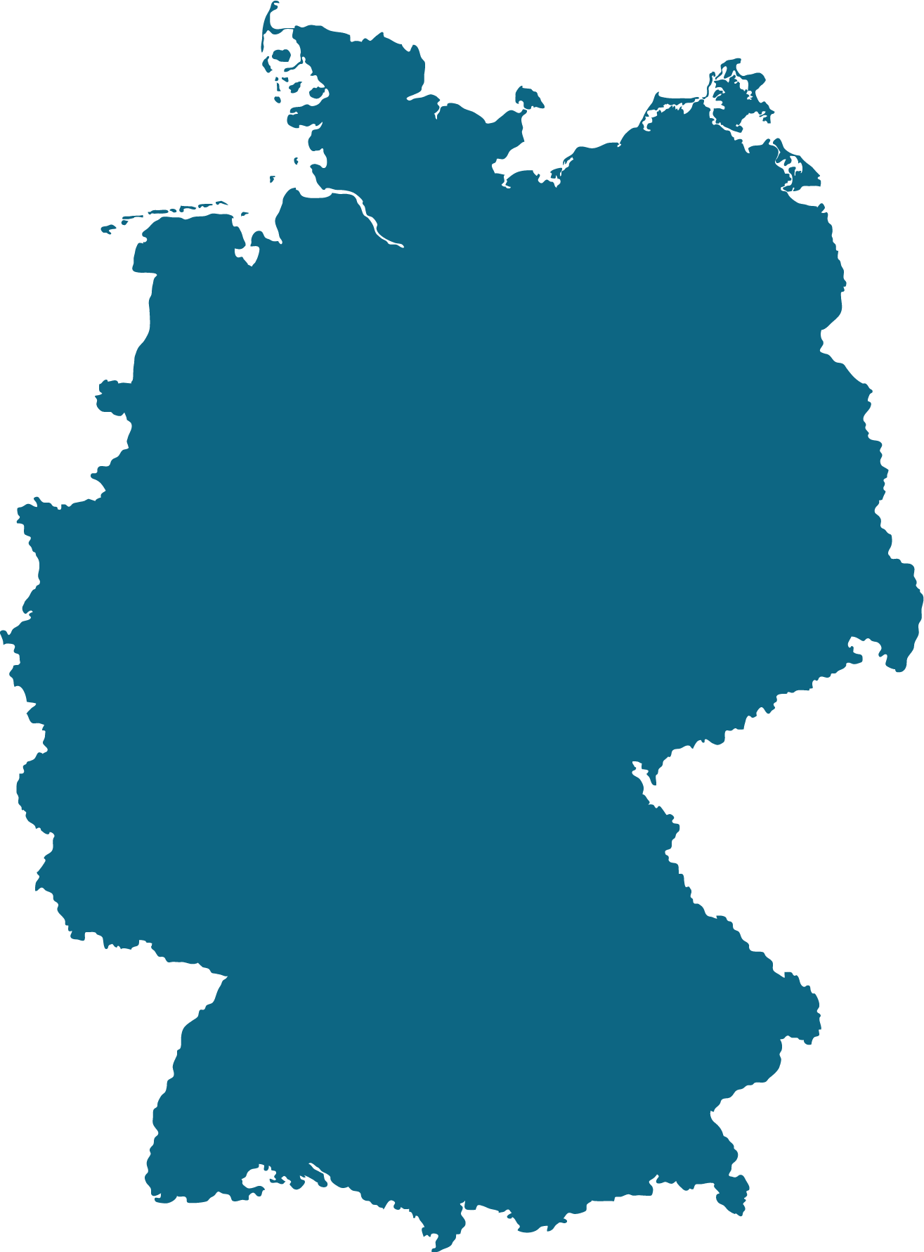 Deutschlandkarte Standorte petrol